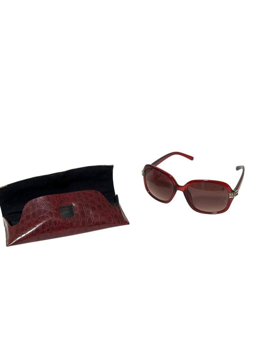 Jennifer Lopez Sunglasses Womens One Size Brown Bling with Case